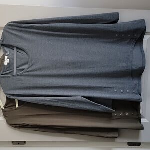 Long Sleeve Tops with Button Accents- Bundle